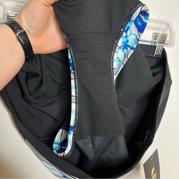 SEA Swimwear High Waist Bikini Bottom Floral Stripe Full Coverage Controlling - Picture 4 of 8